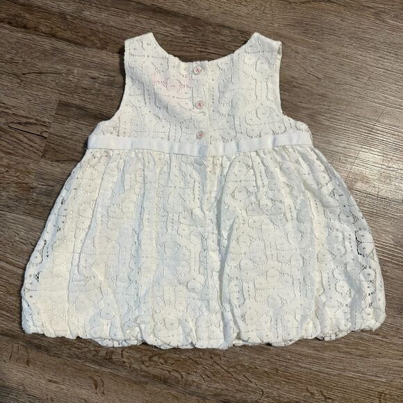 Lilly Pulitzer Baby Girls 12-18 Months Eyelet White Dress Lace Sleeveless - Picture 4 of 4